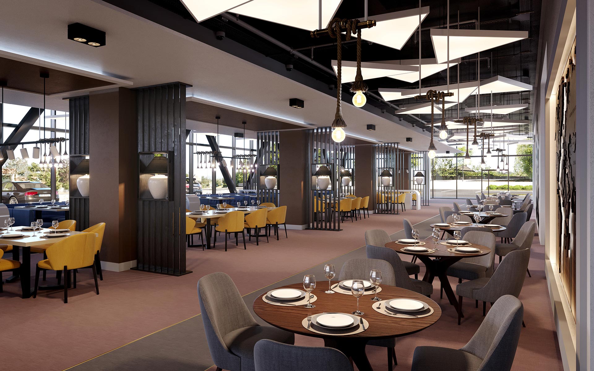 3D restaurant visualization for the development of a hotel