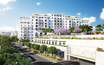 3D architectural visualization of a hotel in Cannes