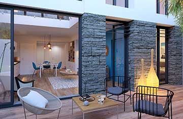Création d'une terrasse en 3 dimensions - projet immobilier 3D